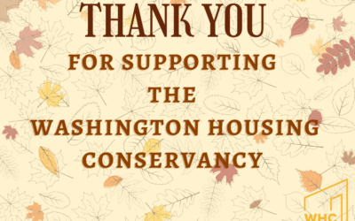 A Note of Gratitude from the Washington Housing Conservancy 